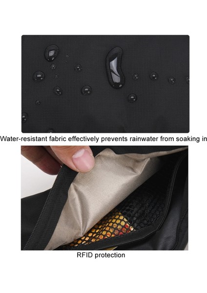 Telefon, Kimlik Kartları ve Pasaport Için Su Geçirmez Hırsızlığa Lı Seyahat Bel Çantası - Siyah (Yurt Dışından) fiyatları