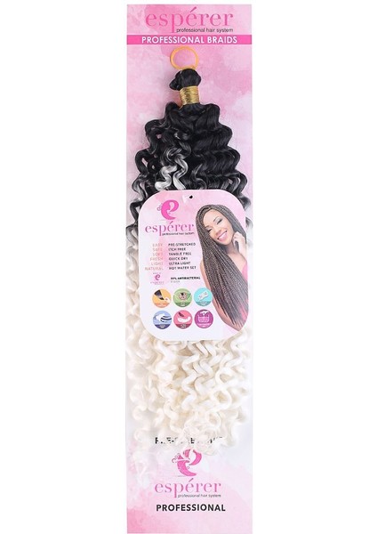 Afro Dalgası Saç / Siyah Beyaz Ombreli fiyatları