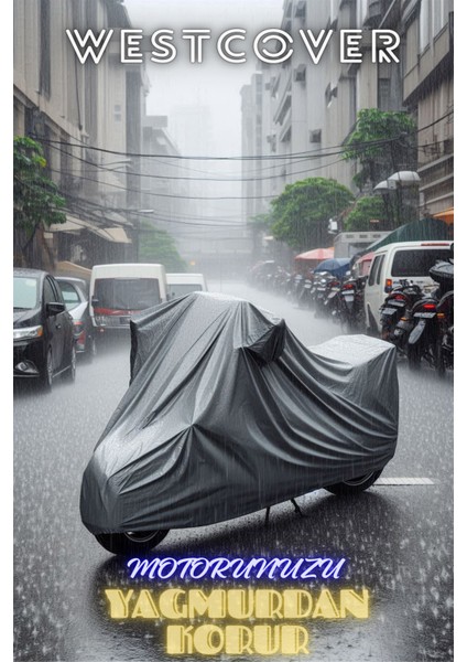 Peugeot Xp 400 Branda Arka Çanta Uyumlu Gri 4 Mevsim Motosiklet Brandası Örtüsü modelleri