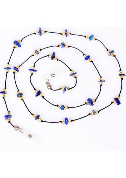 Doğal Lapis Lazuli Taşlı Gözlük Ipi - Gözlük Askısı fiyatları