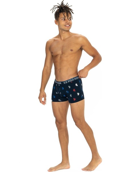 U.s Polo Assn. 80528 Erkek Pamuklu 3'lü Boxer-Siyah&bordo&baskılı modelleri