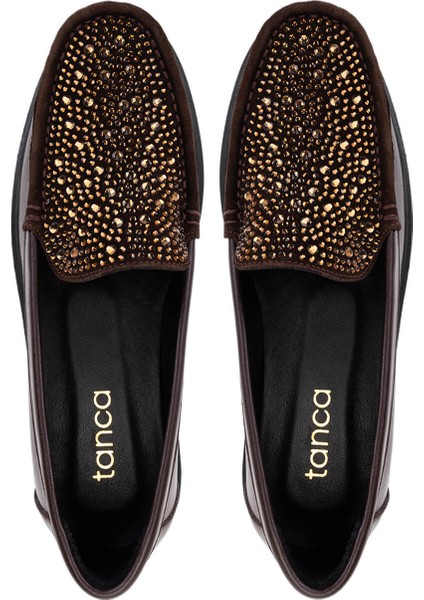 Kadın Hakiki Deri Kahverengi Loafer Ayakkabı 1120 842-7 Bn Ayk SK25-26 Khv Dr/khv Tas indirimleri