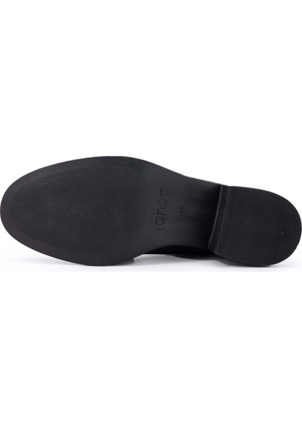 Kadın Hakiki Deri Siyah Topuklu Bot 599 1092-1 Bn Bot SK25-26 Sıyah modelleri