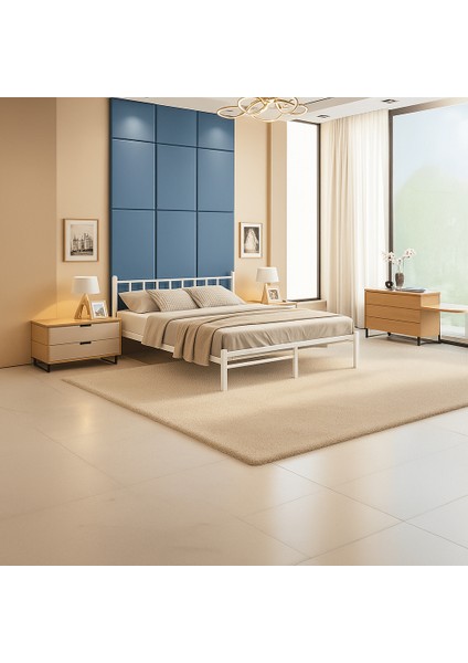 Titan Çift Kişilik Metal Karyola 160 x 200 Beyaz fiyatları