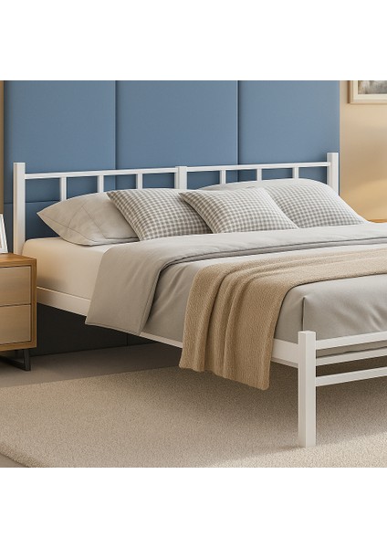 Titan Çift Kişilik Metal Karyola 160 x 200 Beyaz