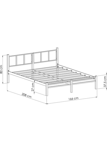 Titan Çift Kişilik Metal Karyola 160 x 200 Beyaz indirimleri