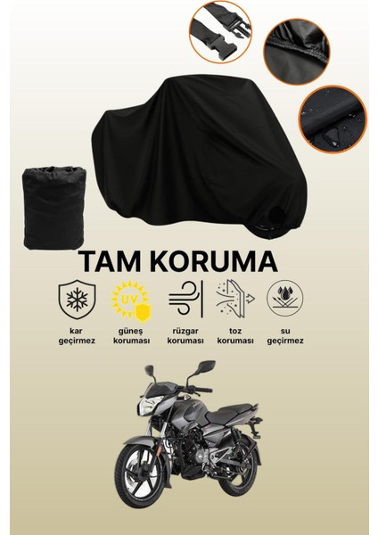 Siyah Bajaj Pulsar Ns 125 Uyumlu Motor Branda, Koruyucu Örtü, Motosiklet Brandası