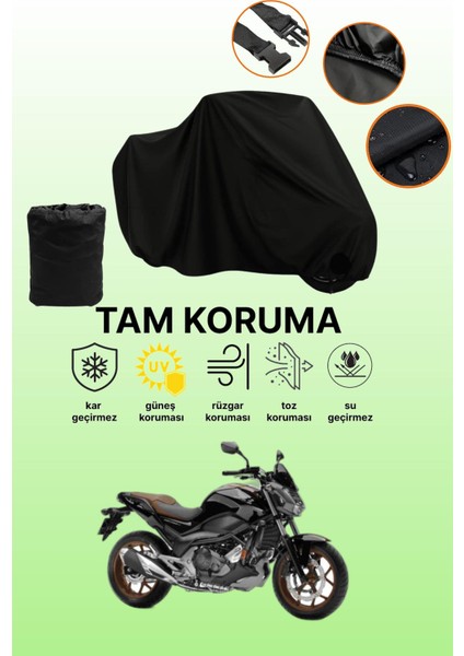 Siyah Honda Nc 750 S Uyumlu Motor Branda, Koruyucu Örtü, Motosiklet Brandası