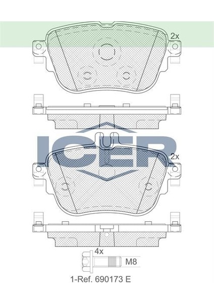 Fren Balata Ikazlı Arka Mercedes E Serısı (W213) E 180 2016-/ E Serısı (W213) E 220 D 2016- / E Serısı (W213) E 300 2016- / E Serısı (W213) E 250 2016- 0004206000