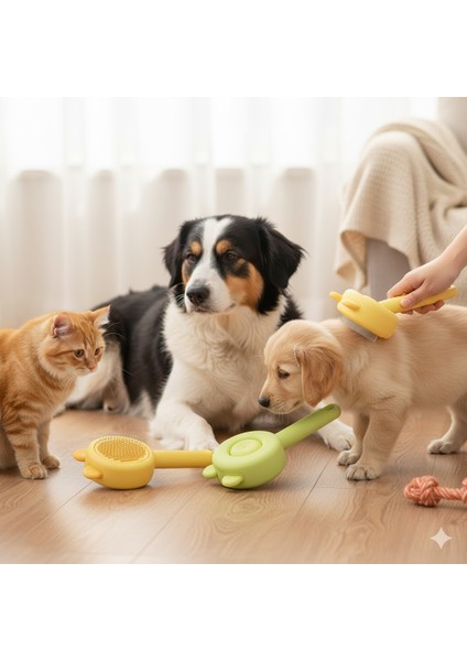 Metal Dişli, Kendini Temizleyen, Evcil Hayvan Bakım Fırçası fırsatları