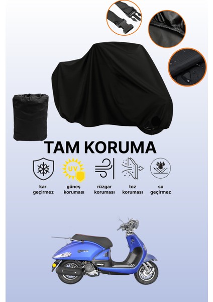 Siyah Yuki ZN-150T-E5 Legend Uyumlu Motor Branda, Koruyucu Örtü, Motosiklet Brandası