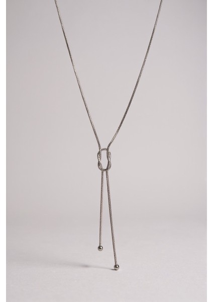 Çekmeceli Kutuda 925 Ayar Gümüş Aşk Düğümü Kolye Kadın fiyatları