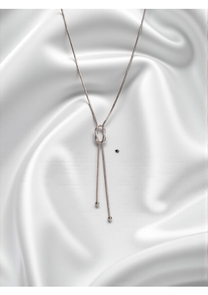 Çekmeceli Kutuda 925 Ayar Gümüş Aşk Düğümü Kolye Kadın modelleri