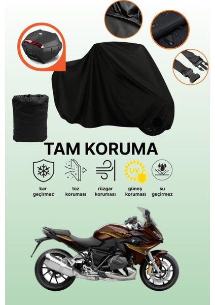 Siyah Arka Çanta Uyumlu Bmw R 1250 Rs Uyumlu Motosiklet Brandası, Koruyucu Örtü