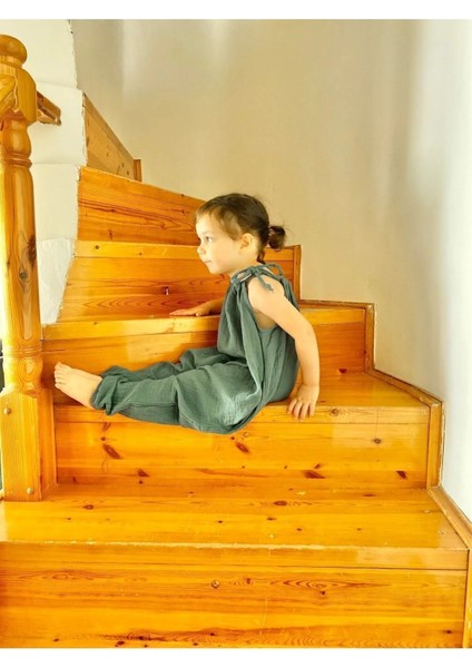 %100 Organik Çift Kat Müslin Kız Çocuk Şalvar Tulum fiyatları