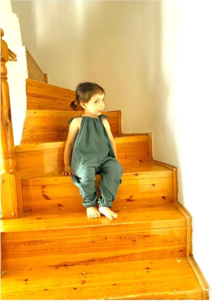 %100 Organik Çift Kat Müslin Kız Çocuk Şalvar Tulum modelleri