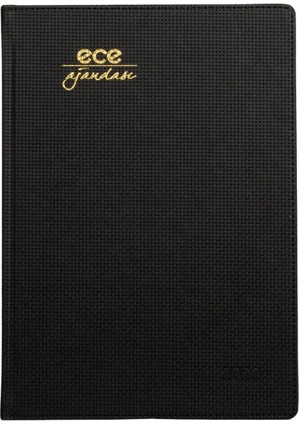 Ajandası Çeşme 2026 Siyah - Haftalık 110 Gr. Ithal Kağıt Sert Kapak 19,5X28