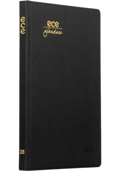 Ajandası Çeşme 2026 Siyah - Haftalık 110 Gr. Ithal Kağıt Sert Kapak 19,5X28 fiyatları