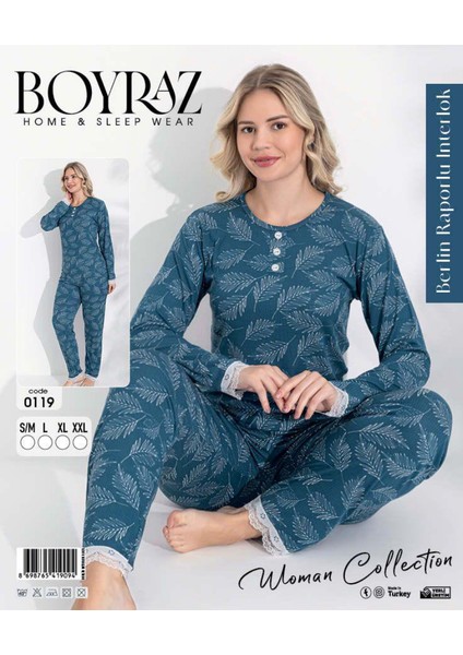 Interlok Kumaş Kadın Pijama Takımı 0119
