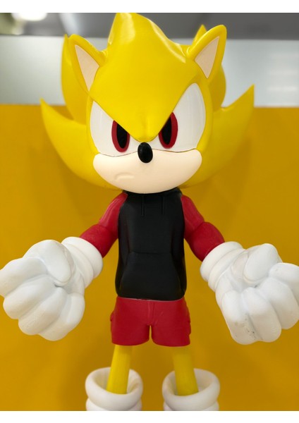 Super Sonic Animasyon Film Karakter Figürü 52 cm