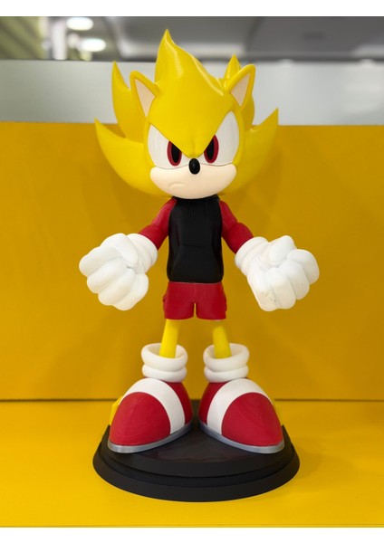 Super Sonic Animasyon Film Karakter Figürü 52 cm modelleri