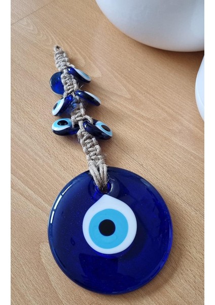 Lüks Makrome Hasır Işlemeli Büyük Nazar Boncuğu Duvar ve Kapı Süsü Dekoratif Ev Ofis Hediyesi Mdl: 1 indirimleri