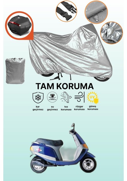 Gri Arka Çanta Uyumlu Piaggio Vespa Cosa Uyumlu Motor Brandası, Koruyucu Örtü