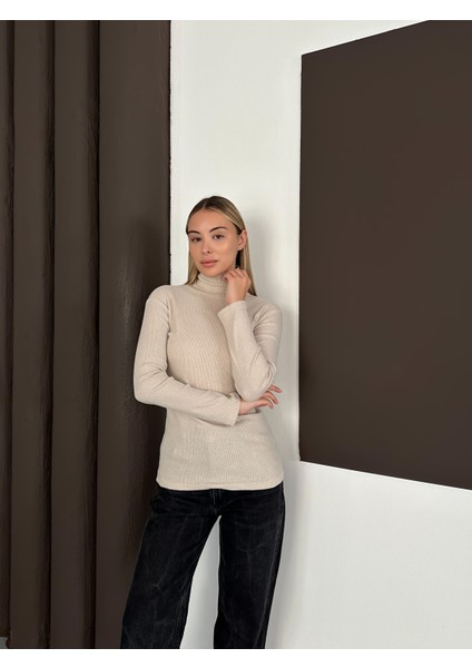 Unisex Pamuklu Balıkçı Yaka Boğazlı Kazak 2'li Set modelleri