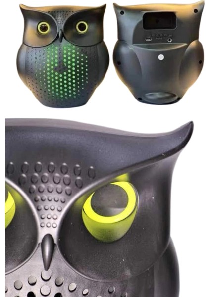 Tws Bluetooth Hoparlör Baykuş Tasarımlı Taşınabilir Rgb Işıklı Uzun Pil Ömrü modelleri