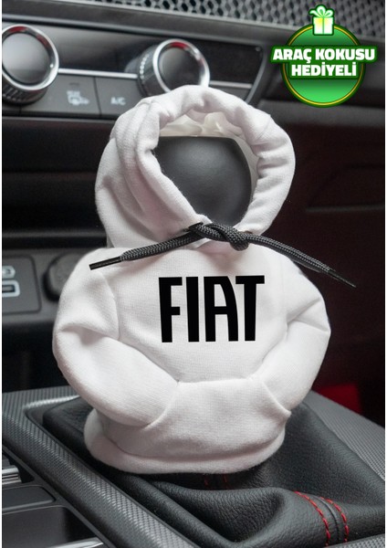Fiat Logo Beyaz Vites Hoodie Araç Vites Kıyafeti Vites Poları Oto Aksesuarı Vites Topuzu Sweatshirt