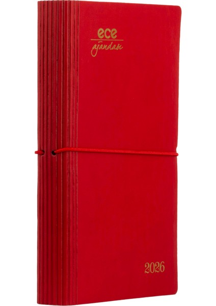 Ece-Yeni Akçay Kırmızı Çizgili Günlük 12X18 2026 fiyatları