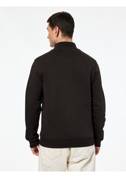 Şardonlu Uzun Kollu Cep Detaylı Basic Fermuarlı Hırka fırsatları