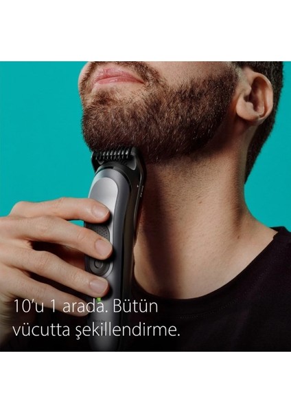 Erkek Bakım Seti Saç,sakal ve Vücut+Braun Yeni Seri Kablosuz Tıraş Makinesi+Taşıma Çantası