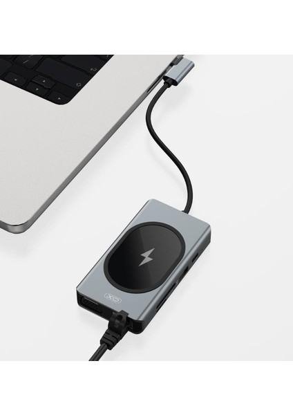 9 In 1 HUB007 15W Kablosuz Şarj Özelliği,type-C, MacBook Ile Uyumlu Çoklayıcı Hub fiyatları