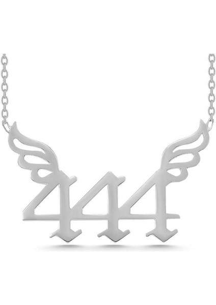 Gümüş 444 Melek Sayısı Kadın Kolye