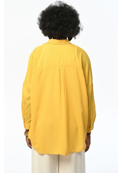 Kadın Oversıze Kesim Desenli Şifon Ince Gömlek indirimleri