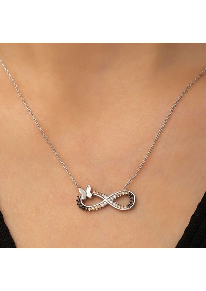 Gümüş Kelebekli Sonsuzluk Kolye fiyatları