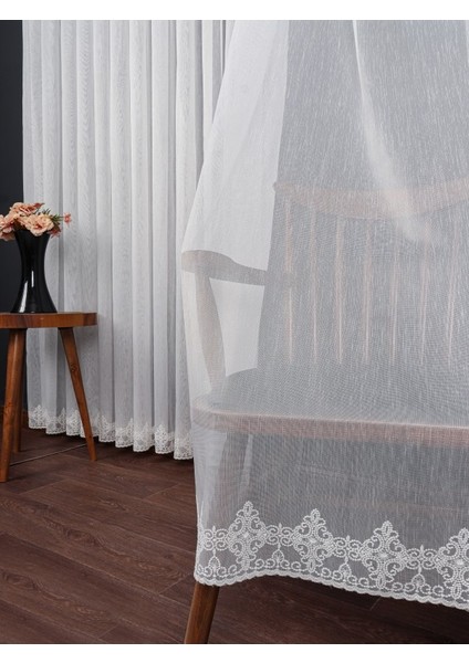 Etek Nakış Işlemeli Tül Perde (1/2.5 Normal Pile)