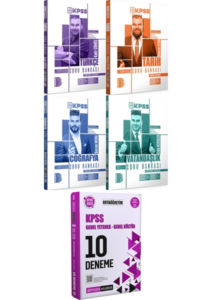 2026 Kpss Türkçe Tarih Coğrafya Vatandaşlık Tamamı Çözümlü Soru Bankası - 2026 Kpss Ortaöğretim Çözümlü 10 Deneme