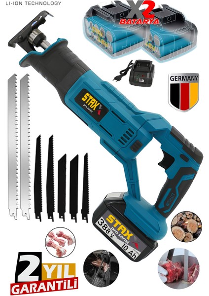 Kömürsüz Motor Yüksek Performans 388VF 10AH Çift Akülü Şarjlı Tilki Kuyruğu Testere Ahşap Metal fiyatları