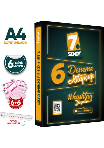 2026 7.sınıf #hashtag Kazanım Değerlendirme Sınavı 6lı Sarmal Deneme Paketi Çözümlü Türkiye Geneli