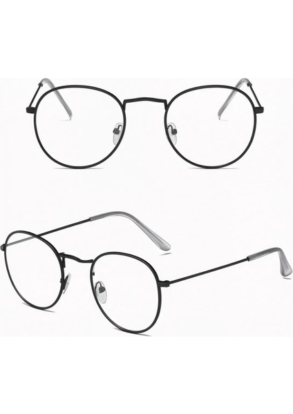 Optik Uyumlu Camları Değiştirilebilir Blue Block Round Gözlük fırsatları