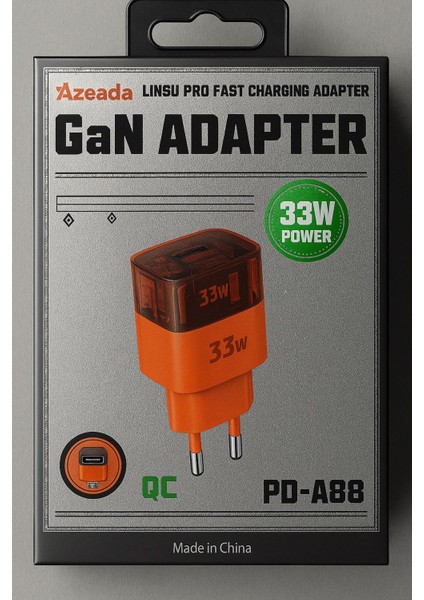 Linsu Pro Gan 33W Hızlı Şarj Adaptörü (PD-A88) fırsatları