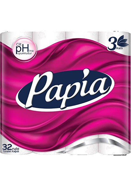 3 Adet Papia Tuvalet Kağıdı 32'li 3 Katlı