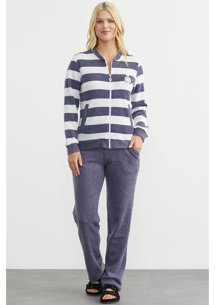 Fitilli Çizgi Kombinli Eşofman Takım 76508