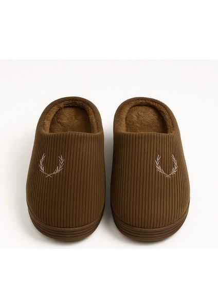 Erkek Kışlık Hafif Rahat Kürklü Tüylü Fitilli Ev Terlik