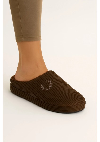 Erkek Kışlık Hafif Rahat Kürklü Tüylü Fitilli Ev Terlik