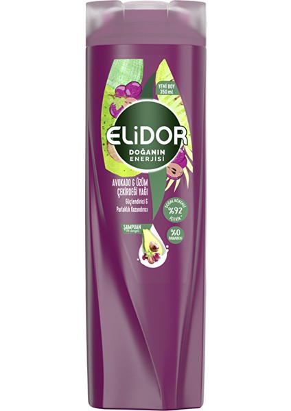 2 Adet Elidor Avokado & Üzüm Çekirdeği Yağı Şampuan 350 ml
