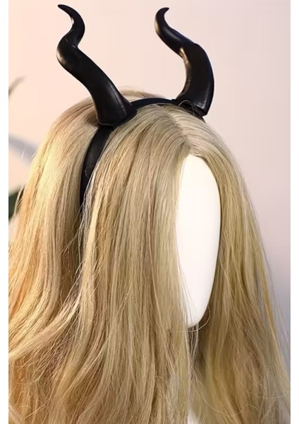 1 Adet El Yapımı, Retro Punk Cadılar Bayramı Boynuz Başlık – Keçi Boynuzu Esintili Anime Pop Sanat Tasarım, Pluş Tüy Detaylı,-Siyah indirimleri