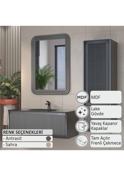 Petra Banyo Dolabı 80 cm (Boy Dolabı Dahil Değildir.) fiyatları